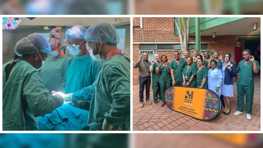 The UKZN Urology team and healthcare partners in action during the KZN leg of the 2026 African Synergy Health Mandela Week Surgical Marathon.